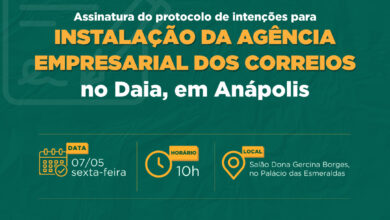 Governo de Goiás e Correios firmam parceria para instalação de Agência Empresarial em Anápolis